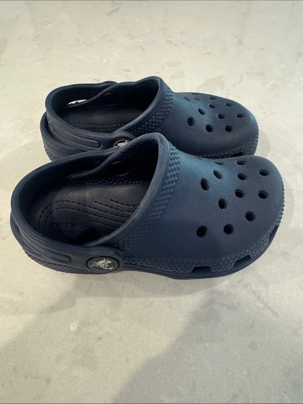 CROCS Kids Navy Blue Classic Clog Sandals Size 8 C